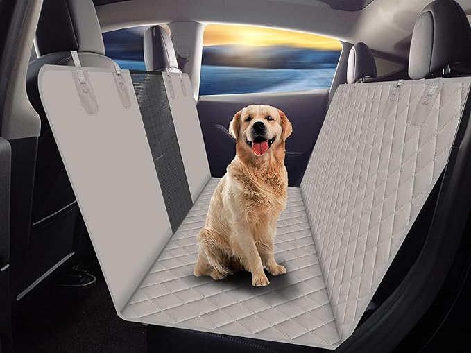 GXT Dog Back Seat Cover Protector for Cars SUV and Trucks with Mesh Window, Scratchproof Nonslip and Waterproof Material