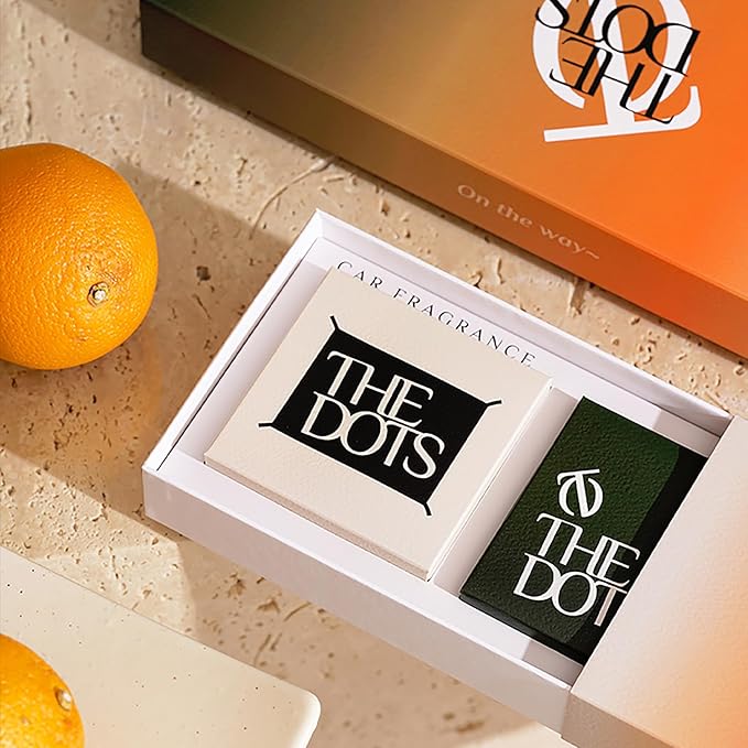 THEDOTS Sicilian Orange Car Vent Clip, Fabric Sachet Air Freshener, 30 Days Long-Lasting for Car Interior Decor, Non-Toxic (1 Pack)