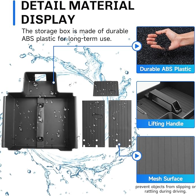 SXCY for 2024 2025 Silverado EV/Sierra EV Center Console Organizer [Not for Sliding Console] 2025 Chevy Silverado EV Accessories Console Tray 2025 Silverado EV/2025 Sierra EV Middle Console Organizer