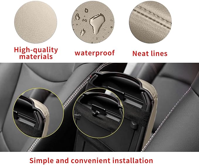 AOMSAZTO Armrest for 2011-2019 Ford Explorer Beige