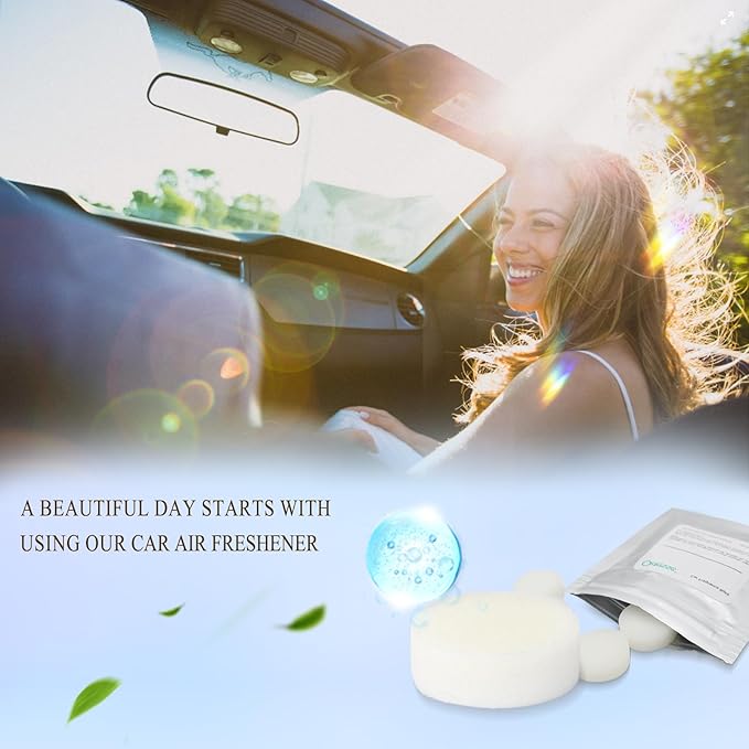 32pcs Honey Peach Car Air Freshener Refill Fragrance Tablets,8 Pack Peach Car Scents Pads for Air Freshener Vent Clips,1.7cm/0.7inches Diameters Aromatherapy Pads