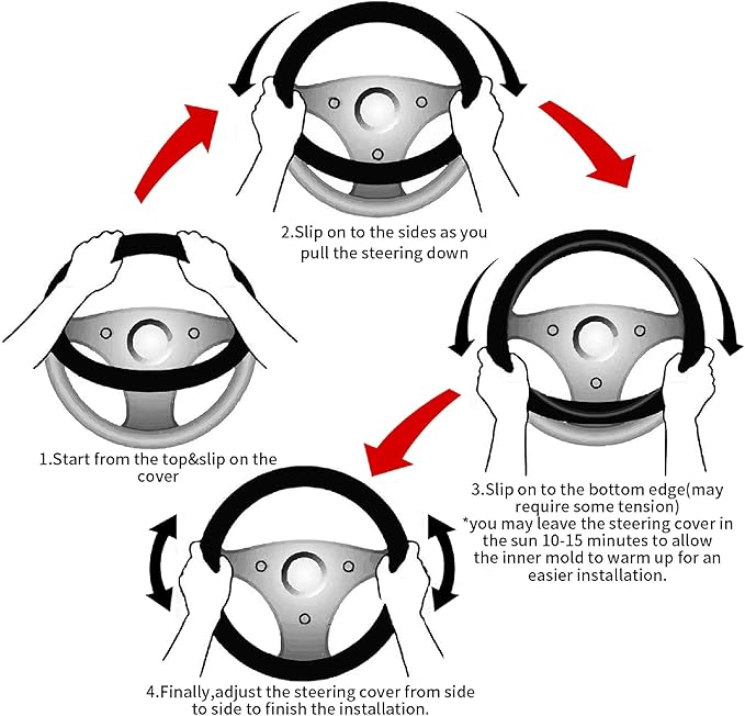 Paw Prints Steering Wheel Cover for Women Men, 15 Inches Brown Dog Cat Paw Neoprene Anti-Slip Cute Universal Car Steering Wheel Grip Wrap Car Accessories Protective Case Cover for Vehicle Truck SUV