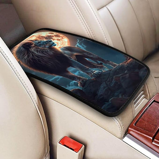 Universal Car Center Console Cushion Pad, Leo Moon Soft Waterproof Car Center Console Cover Auto Armrest Seat Box Cover Protector for Most Vehicle SUV Truck Car