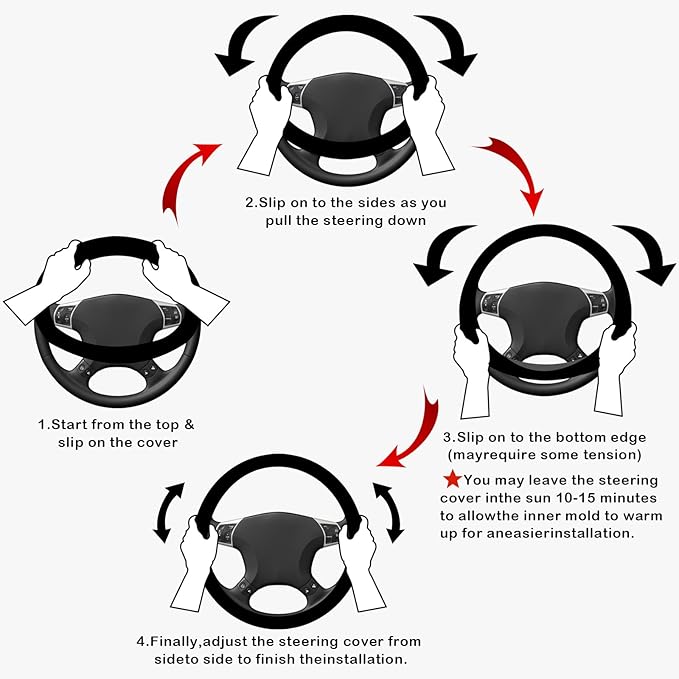 Steering Wheel Cover, Woodland Mushroom Plants Steering Wheel Cover for Women Anti-Slip Universal Mushroom Car Accessories 15 inch Steering Wheel Protector Fit Auto SUV Sedan Vans Trucks