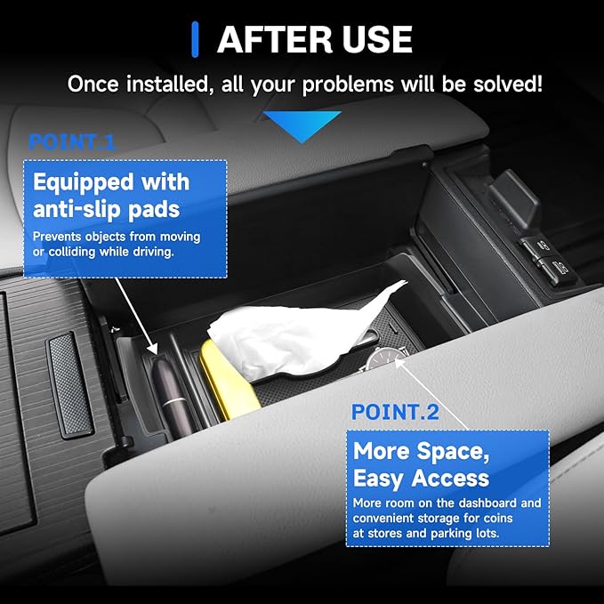 SXCY for 2025 Toyota Sienna Center Console Organizer for Toyota Sienna 2021-2025 Center Console Tray 2024 2025 Sienna Accessories Tissue Tray Paper Towel Organizer Enhanced Tissue Storage