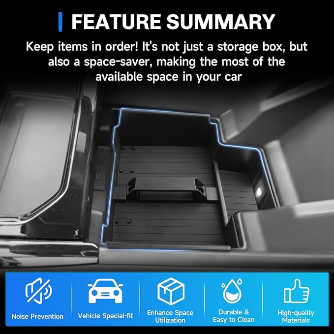 SXCY for 2024 2025 Silverado EV/Sierra EV Center Console Organizer [Not for Sliding Console] 2025 Chevy Silverado EV Accessories Console Tray 2025 Silverado EV/2025 Sierra EV Middle Console Organizer