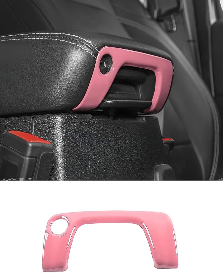 Savadicar Pink Interior Accessories - Armrest Switch Bezel Trim Cover for 2018-Present Jeep Wrangler JL JLU 4XE & Gladiator JT - Solid Color Interior Decor Upgrade Option, 1-Piece
