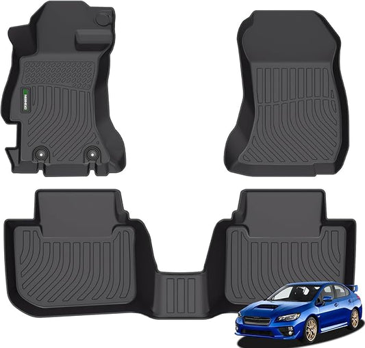 ANBINGO®-Floor Mats for WRX & WRX STi 2015-2021, Impreza 2012-2016, Crosstrek & Crosstrek XV 2013-2017, All Weather Car Floor Mat Rubber Liners for WRX Accessories