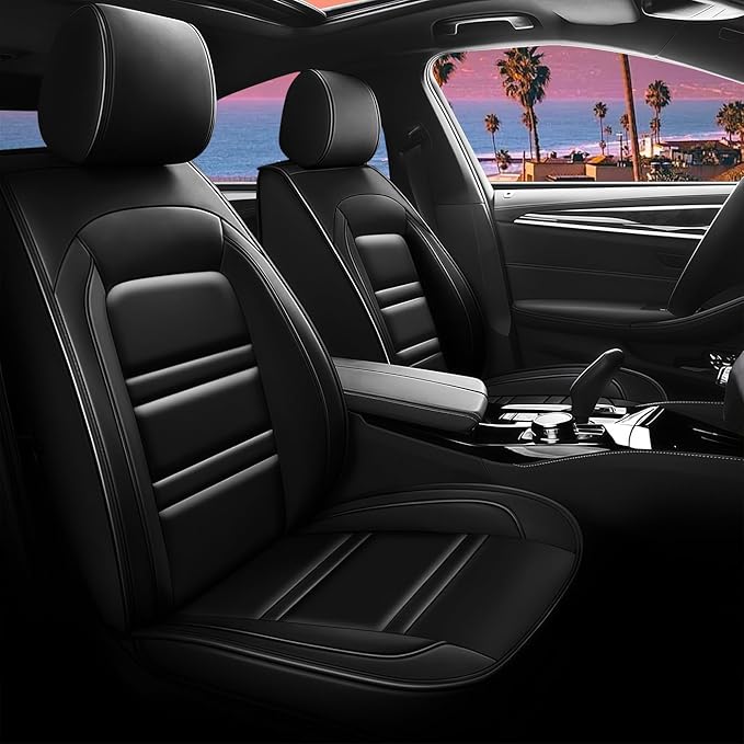 Seat Cover for Ford Escape 2001-2025 | Car Seat Covers Front Seats, Waterproof Seat Protectors, Automotive Front Seat Covers (Front Seat, Black)