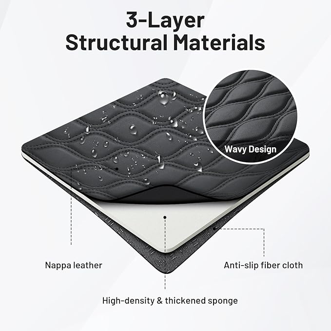 Autorder Center Console Cover for Nissan Pathfinder 2022-2025 2026 Accessories Armrest Cushion Cover Nappa Leather Middle Console Covers Pathfinder Console Cushion Pad Anti-Scratch