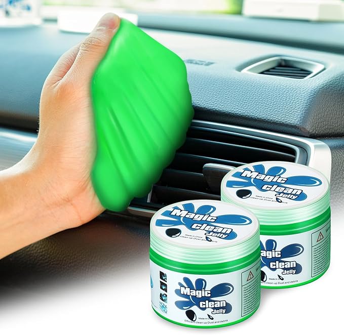 DNA MOTORING Car Cleaning Gels Auto Detailing Tools Cleaning Putty Car Interior Cleaner, Car Jelly Cleaner, Keyboard Cleaner, Car Cleaning Supplies Car Gifts for Men Women,Green, TOOLS-00255