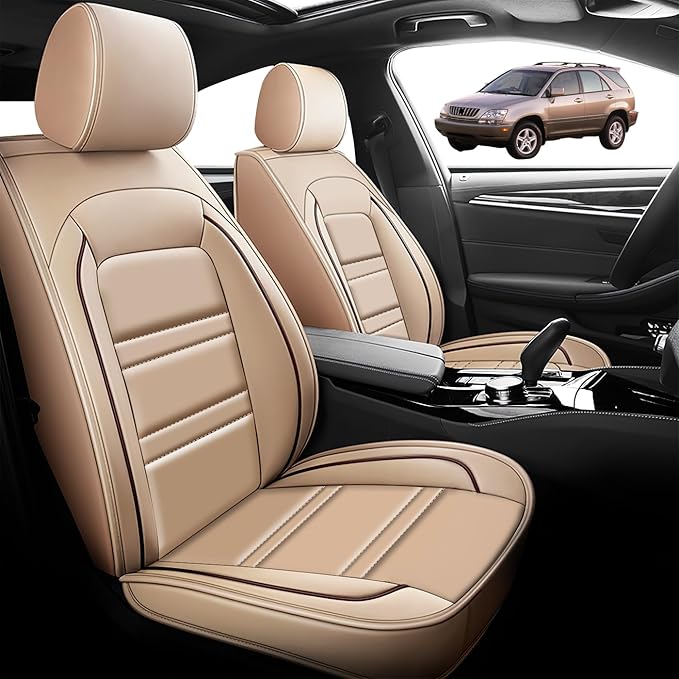 Seat Cover for Lexus Car rx300 1999-2003 | Car Seat Covers Front Seats, Waterproof Seat Protectors, Automotive Front Seat Covers (Front Seat, Beige)