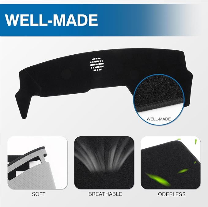 KUST Car Dash Cover for BMW X3 2025 2026 Polyester Dashboard Cover Dash Carpet Non-Slip Dash Protector Interior Accessories for X3 Custom Fit Dash Mat Sunshade Windshield No Glare Black