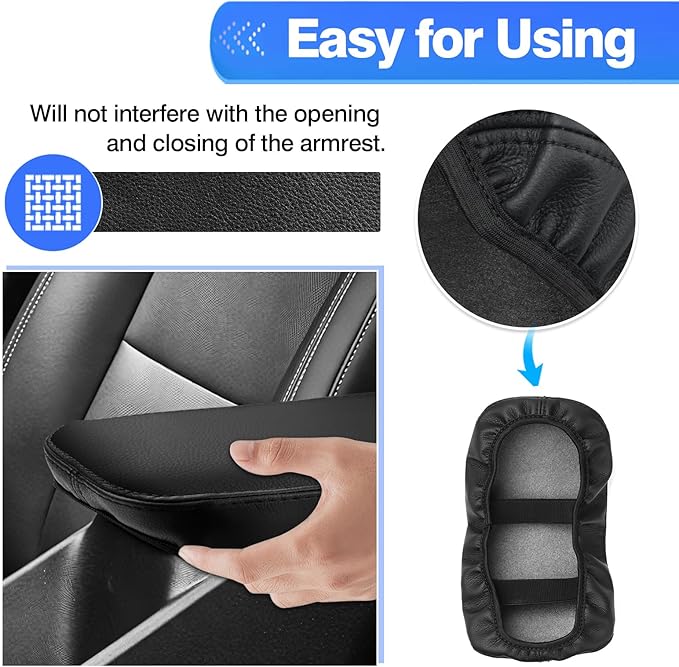 Autorder Center Console Cover for Chevy Chevrolet Trax 2024-2025 2026 Accessories Armrest Cover Anti-Scratch Center Console Pad Leather Armrest Protector