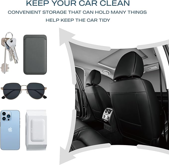 Skechers MAX Cushioning Car Seat Covers,Memory Foam Leather Seat Covers, Air Cooled Car Seat Cover Front Seats,Car Seat Cushion Airbag Universal Fit for Most Cars,Vans,Trucks,SUV,Grey