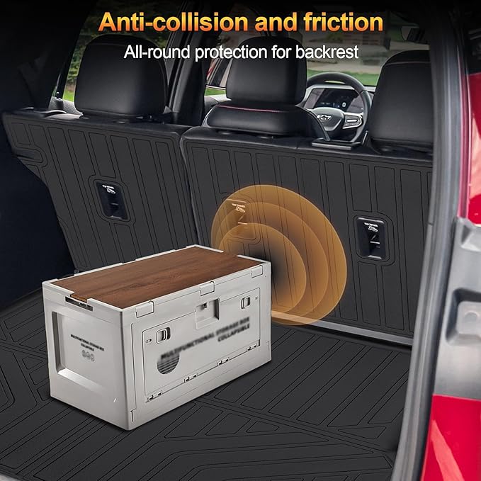 Sze Cargo Mat with Backrest Mats for 2020-2025 Kia Telluride Trunk Mat TPE Seats Back Mat All Weather Cargo Liner for Kia Telluride Accessories (Cargo Mat+Backrest Mat)