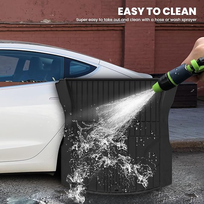 LASFIT Trunk Mat Trunk Liner for Tesla Model 3 Highland 2025 2024, All Weather TPE Custom Fit Cargo Mat Cargo Liner Interiror Accessories, Black