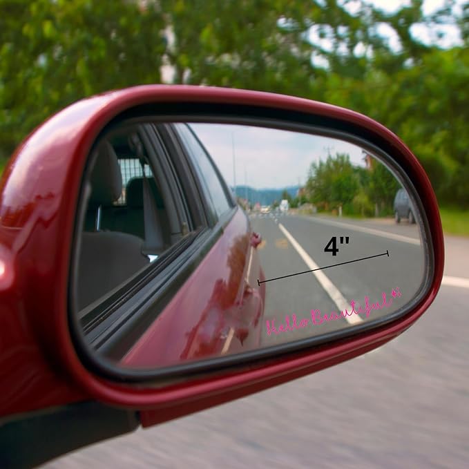 Rearview -Mirror -Decal Water Bottle -Stickers Affirmation Reminder Sticker Laptop Bumper Tumbler Vinyl Sticker Car Mirror Decal Funny Car Decor -Gift (Pink, Hello Beautiful)