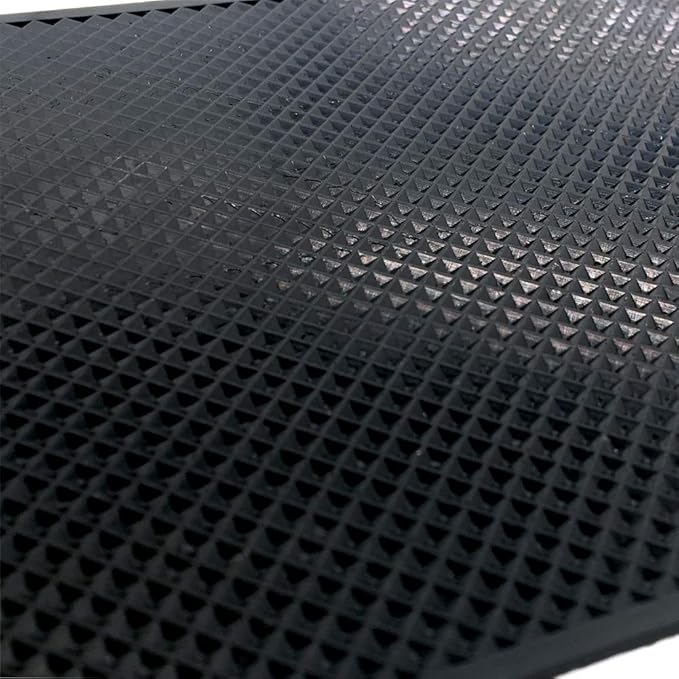 7 Pack Car Dashboard Anti-Slip Mat, 2 Sizes Heat Resistant Sticky Non-Slip Ripple Dash Grip Silicone Pad for Cell Phone Sunglasses Keys by ACKLLR,Black