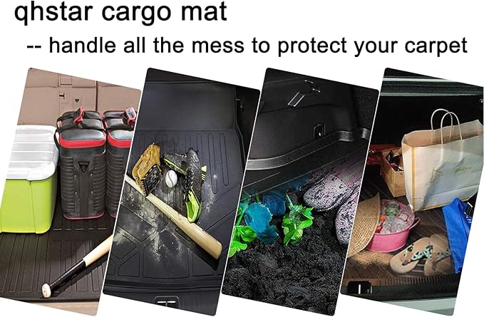 All Weather Rear Cargo Liners Trunk Tray Mats Protector Custom Compatible with 2020-2023 2024 2025 Model Y 5-Seats（Not for Juniper），3D Waterproof Durable Odorless Flexible Black TPO Accessories