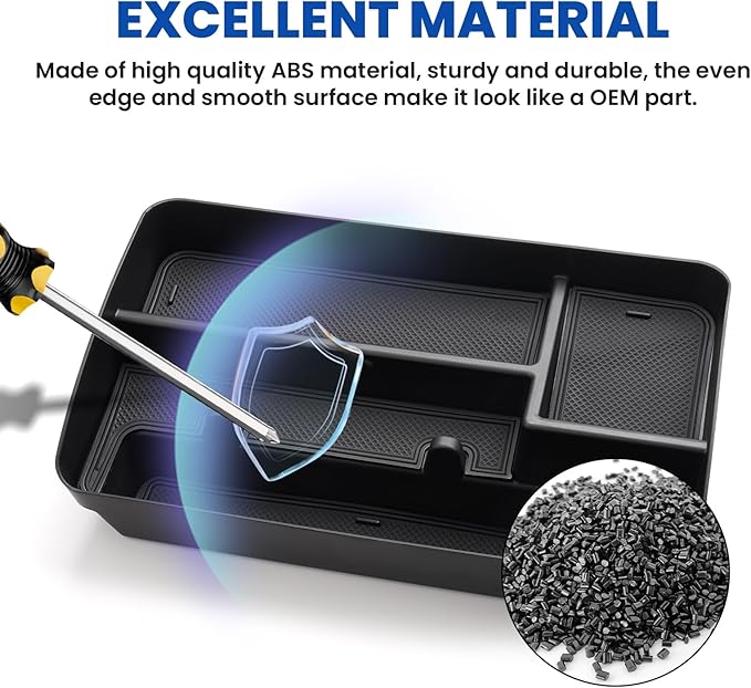 Autorder Center Console Dash Organizer for 2023-2026 Chevy Chevrolet Colorado Accessories Dashboard Insert Tray with Cellphone Holder Storage Box with Anti-Slip Mat