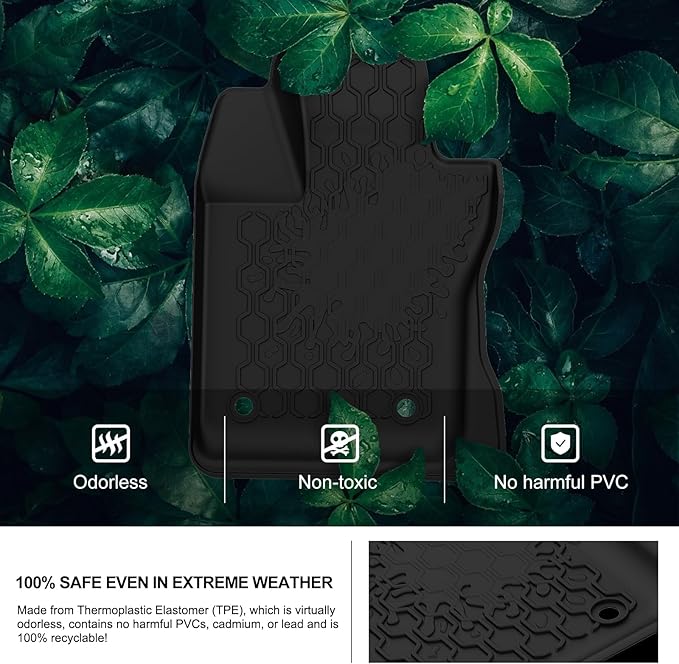 KIWI MASTER Floor Mats & Cargo Mat for 2015-2023 Jeep Renegade OEM Replacement 82214194 82214195 Front Rear 2 Row Trunk Tray All Weather Slush Mat Liners Black