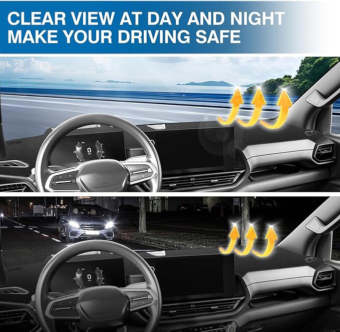 KUST Car Dash Cover for Chevrolet/Chevy Silverado EV 2024 2025 2026 (Only fits for WT Edition. Not fits for RST Edition) Polyester Dashboard Cover Non-Slip Accessories for Silverado EV No Glare Black