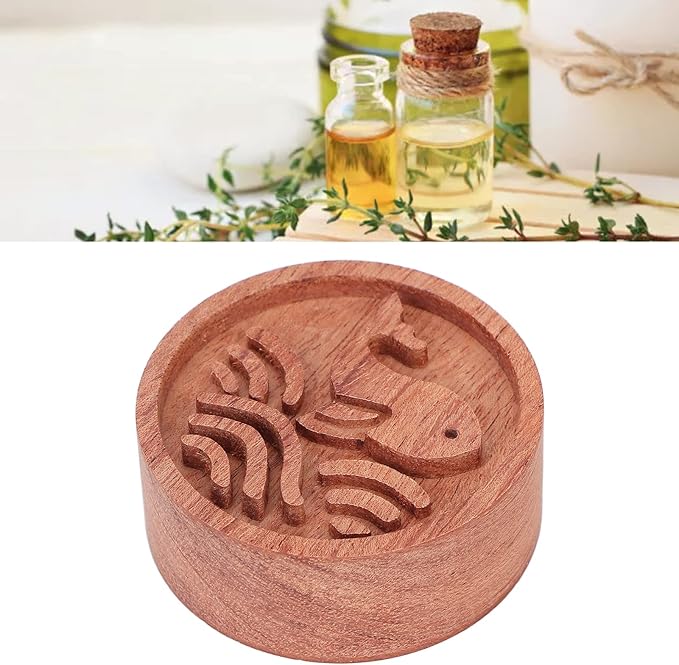 Wood Essential Oil Diffuser, Mini Round Wooden Grain Portable Air Freshener, Oil Diffusers Aromatherapy, for Car Living Room Home Office