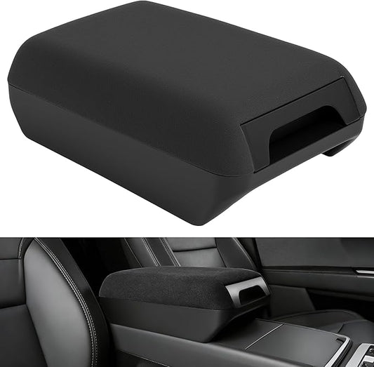 Armrest Box Pad,Center Console Organizer Armrest Box Padwith a Hidden Storage Box Raised Storage Box for Tesla Model Y / 3