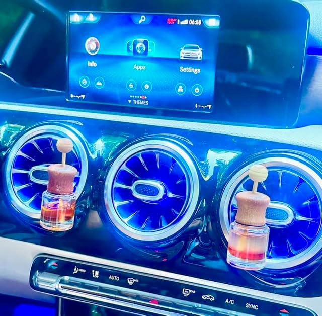 Aromatic Car Air Freshener Diffuser with Essential Oils - Handmade Long Lasting Scent, Eliminate Unwanted Odors, Organic & Vegan, 130 Fragrances (Dreamcicle, Single Diffuser)