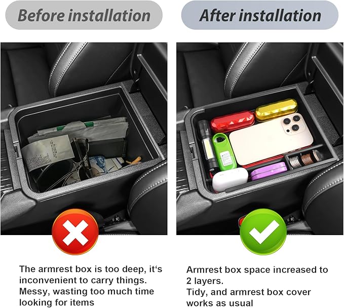 SKTU Nissan Sentra Console Organizer - Center Console Tray with Sunglasses Holder