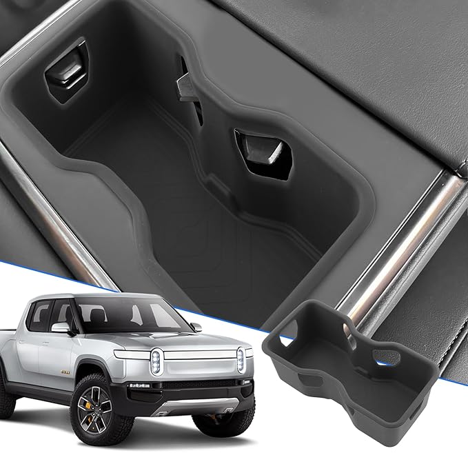 SXCY for 2025 Rivian R1S/R1T Cup Holder Insert 2022-2025 R1S/R1T Accessories Silicone Cup Holder Limiter for 2024 2025 R1S Second Row Cup Drink Holder Adapter Non-Slip Drink Stopper Drink Stabilizer