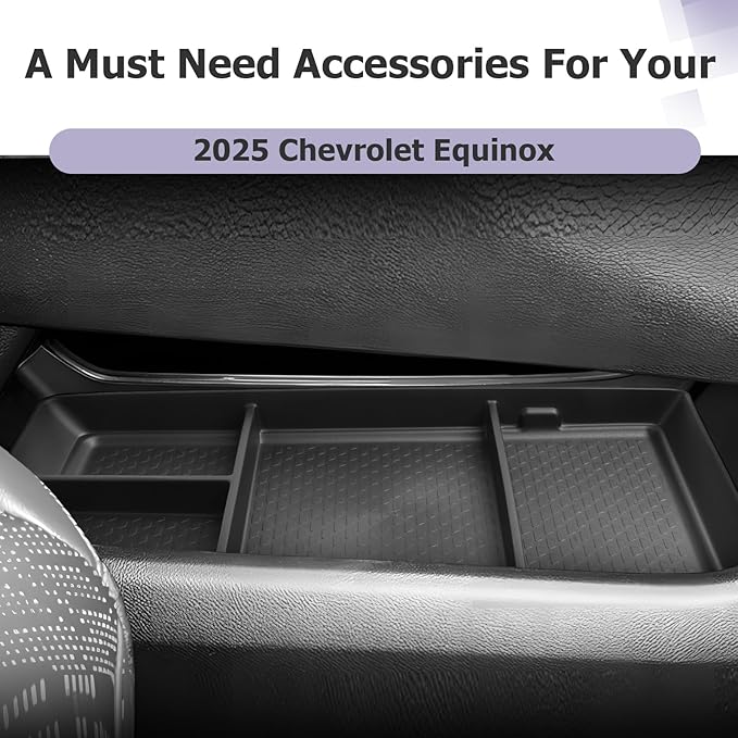 LUWU for 2025 Chevrolet Equinox Center Console Organizer Equinox Armrest Storage Armrest Organizer Insert Tray 2025 Equinox Lower Console Organizer Storage Tray 2025 Chevy Equinox Accessories