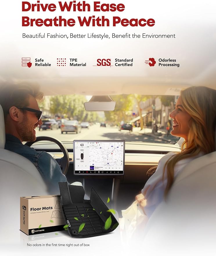 YHTAUTO Floor Mats Fit Lexus GS F GS200t GS300 GS350 GS450h Not fit AWD, TPE All Weather Car Mats Waterproof Anti-Slip Odorless Floor Liner, Interior Car Accessories Front & 2nd Row Liner