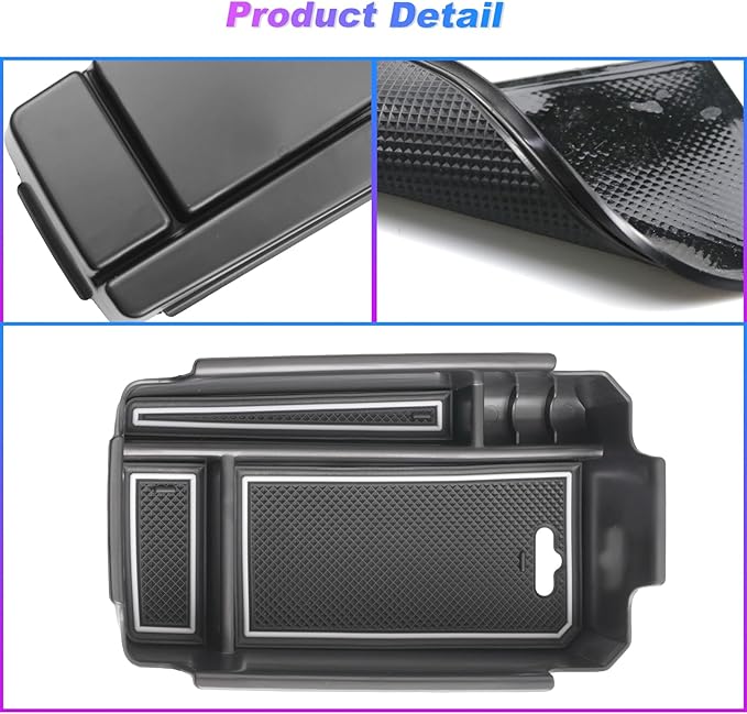 SXCY for 2018-2024 2025 XC40 Center Console Organizer for Volvo XC40 Accessories 2024 2025 XC40 Center Console Tray 2024 XC40 Armrest Console Organizer(White Mats)