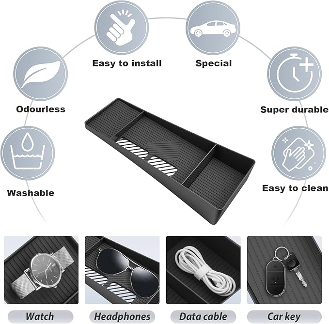 SKTU for 2025 2026 BMW X3 Dashboard Organizer for 2025 2026 BMW X3 (30 xDrive/M50 xDrive) Behind Screen Organizer 2025 2026 X3 Dashboard Tray 2025 2026 X3 Console Tray BMW X3 2025 2026 Accessories