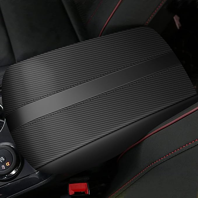 AOMSAZTO Carbon Fiber Armrest for 2011-2019 Ford Explorer Black