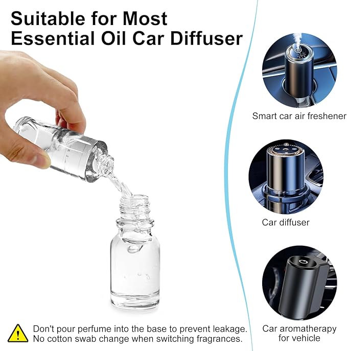 Amor Lyris 2 Packs Essential Oil Refill for Smart Car Air Freshener, 3.5OZ Car Diffuser Refill, Aromatherapy Perfume Refill Can be Used for 4-8 Months, Made with Natural Plant Extracts, Ocean