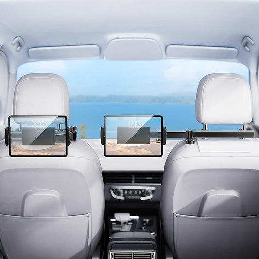 Extension Arm Tablet Holder for Car Headrest Adjustable iPad Holder for Car Backseat Rear Facing for Kids Baby, Car Mount Fit 4.7"-13" Cell Phone iPad mini Air Pro 12.9 Switch Fire Tablet