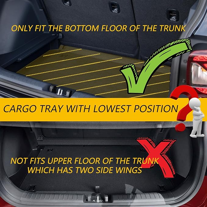 Wailtnb-Floor Mats & Cargo Mat Custom Fit for Hyundai Venue 2020-2026 (Lowest Cargo mat) All Weather Car Mats Floor Liner Hyundai Venue Accessories Black