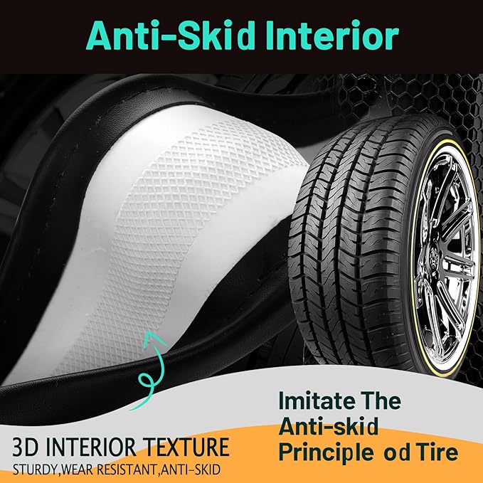 17.5-18 Inch Truck Steering Wheel Cover Leather Wheel Semi-Truck Comfy Grip Cover with 3D Honeycomb Anti-Slip Design Car Accessory, Fits RV, Big Rig and Classic Car(Black)