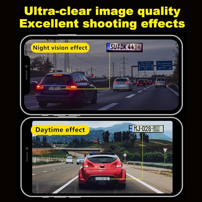 4K Dual Dash Cam Front and Rear - 3 Inch LCD Screen Car Camera with GPS Tracking, WiFi Phone Connectivity, G-Sensor & Loop Recording, Dashcam for Vehicle Security & Accident Evidence 24H Parking Mode