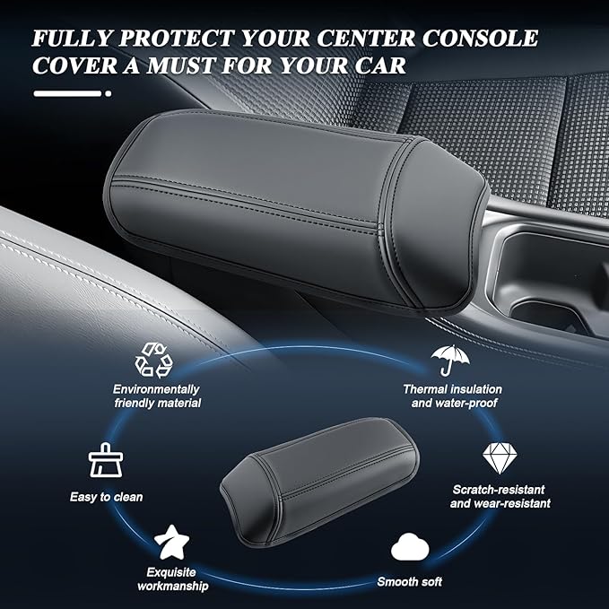 BIBIBO for 2025 Nissan Kicks Center Console Cover for 2025 Nissan Kicks S/SV/SR Arm Rest Cover 2025 Nissan Kicks Interior Accessories 2025 Nissan Kicks Armrest (A)