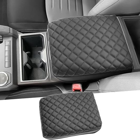 2024 2025 2026 Tacoma Center Console Cover for ToyotaTacoma (SR/SR5/TRD PreRunner/TRD Sport/TRD Off-Road/Limited/Trailhunter), Cushion&Comfy Leather Armrest Cover 2026 2025 Tacoma Accessories