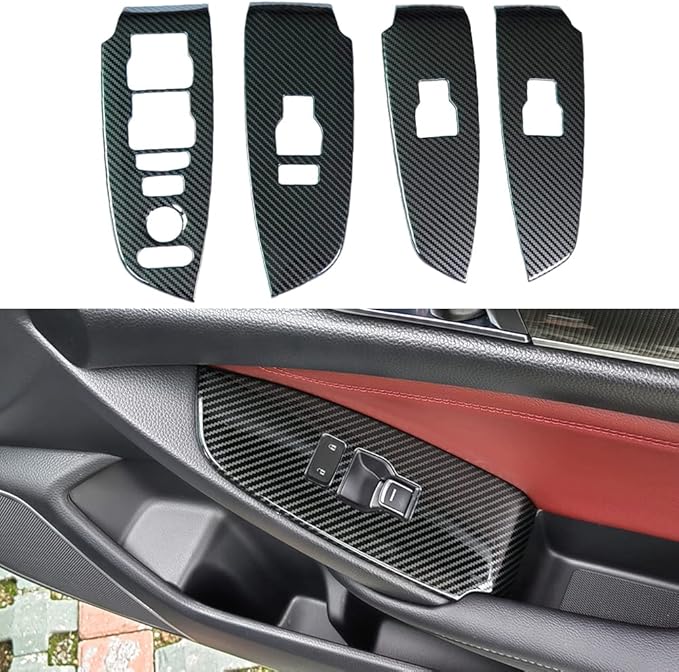 Compatible with 2018 2019 2020 2021 2022 Honda Accord Accessories Door Window Switch Panel Cover Door Lock Control Button Trim (No Seat Heating Buttons)