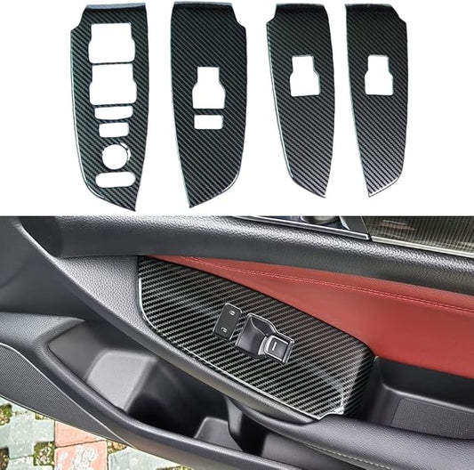 Compatible with 2018 2019 2020 2021 2022 Honda Accord Accessories Door Window Switch Panel Cover Door Lock Control Button Trim (No Seat Heating Buttons)