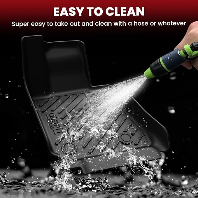 LASFIT Floor Mats&Trunk Mat Fit for BMW i4 2022 2023 2024 2025 M50/eDrive40/eDrive35/xDrive40, All Weather TPE Custom Fit 1st&2nd Row Full Set Car Mats & Cargo Liner, Black