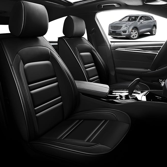 Seat Cover for Cadillac xt5 2017-2025 | Car Seat Covers Front Seats, Waterproof Seat Protectors, Automotive Front Seat Covers (Front Seat, Black)