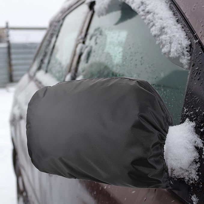 Frienda 6 Pieces Waterproof Side Mirror Covers Auto Rearview Protection Cover Exterior Rear View Accessories Car Mirror Accessories with Drawstrings for Car Vehicle Winter