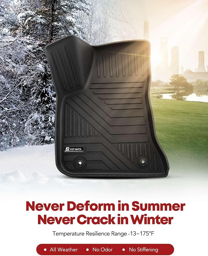 YHTAUTO Floor Mats & Cargo Mat Compatible with Chrysler 300 2011-2023 AWD Dodge Charger 2011-2022 5 Seats, TPE All Weather Car Mats Waterproof Anti-Slip Odorless Floor Liner Trunk Mat